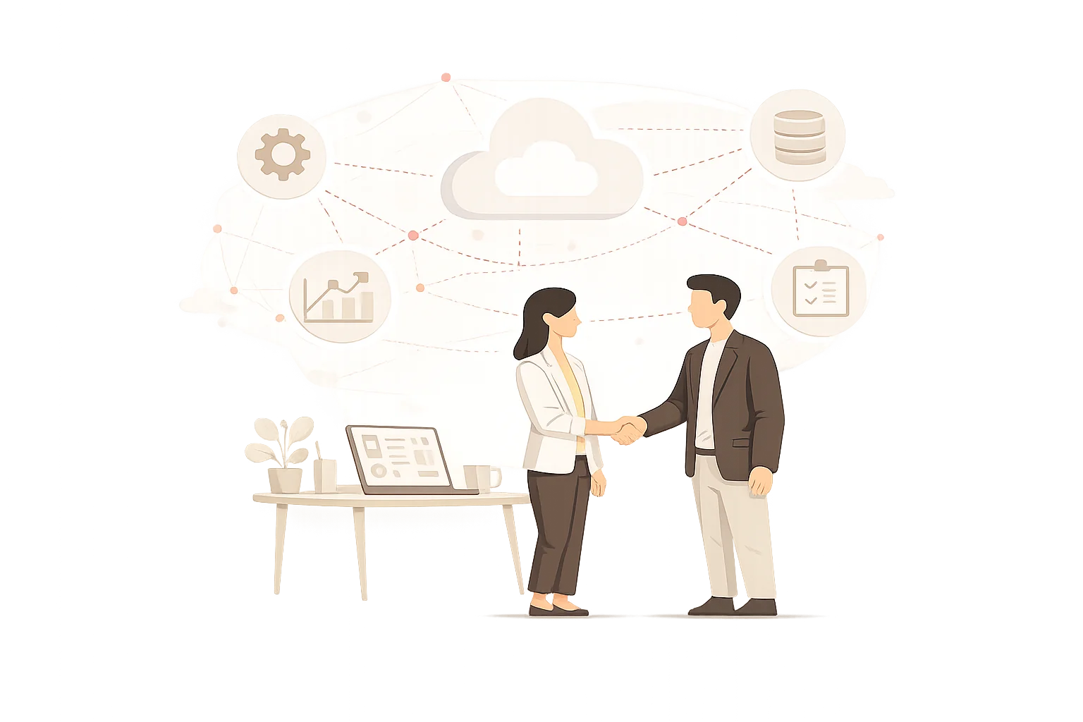 Empresa conectada sobre Google Cloud